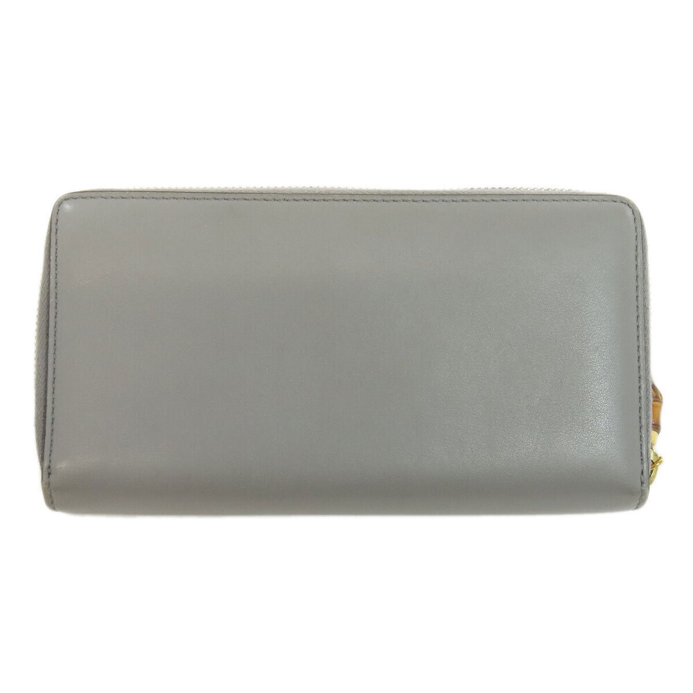 Gucci Long Bamboo Leather Wallet 2way Black